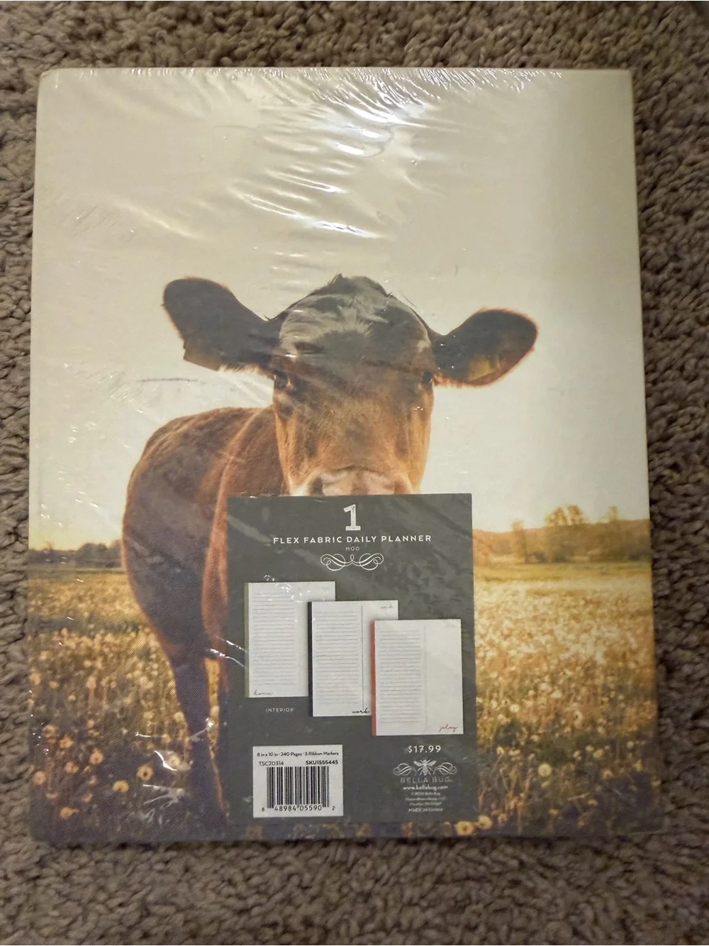 NEW Planner Home · Work · Play - Brown Cow Cover